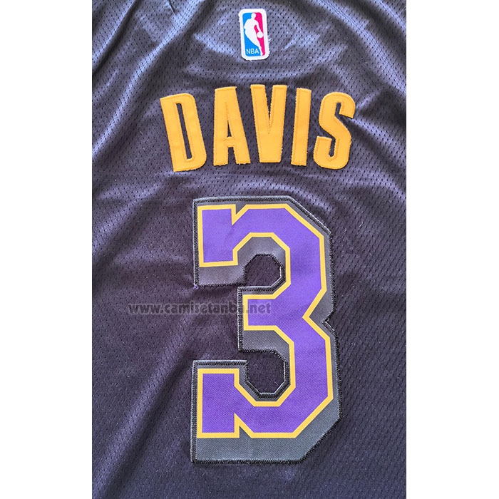 Camiseta Los Angeles Lakers Anthony Davis #3 Ciudad 2024-25 Violeta